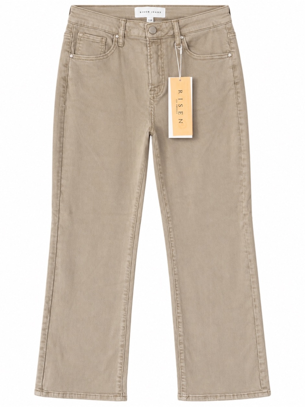 Risen Jeans Sand Size 7/28 Straight Leg Denim Pants